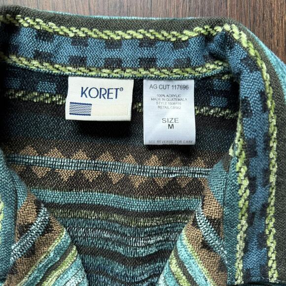 Koret Lightweight Shacket Sweater Jacket – Multicolor Stripe – Size M - Picture 5 of 6